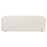  Coaster Furniture Dorset 509811 Fabric Upholstered Round Track Arm Sofa - White IMAGE 8
