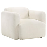  Coaster Furniture Dorset 509813 Fabric Upholstered Round Track Arm Accent Chair - White IMAGE 1