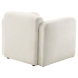  Coaster Furniture Dorset 509813 Fabric Upholstered Round Track Arm Accent Chair - White IMAGE 12