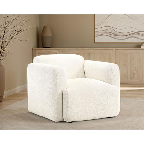  Coaster Furniture Dorset 509813 Fabric Upholstered Round Track Arm Accent Chair - White IMAGE 4