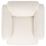  Coaster Furniture Dorset 509813 Fabric Upholstered Round Track Arm Accent Chair - White IMAGE 5
