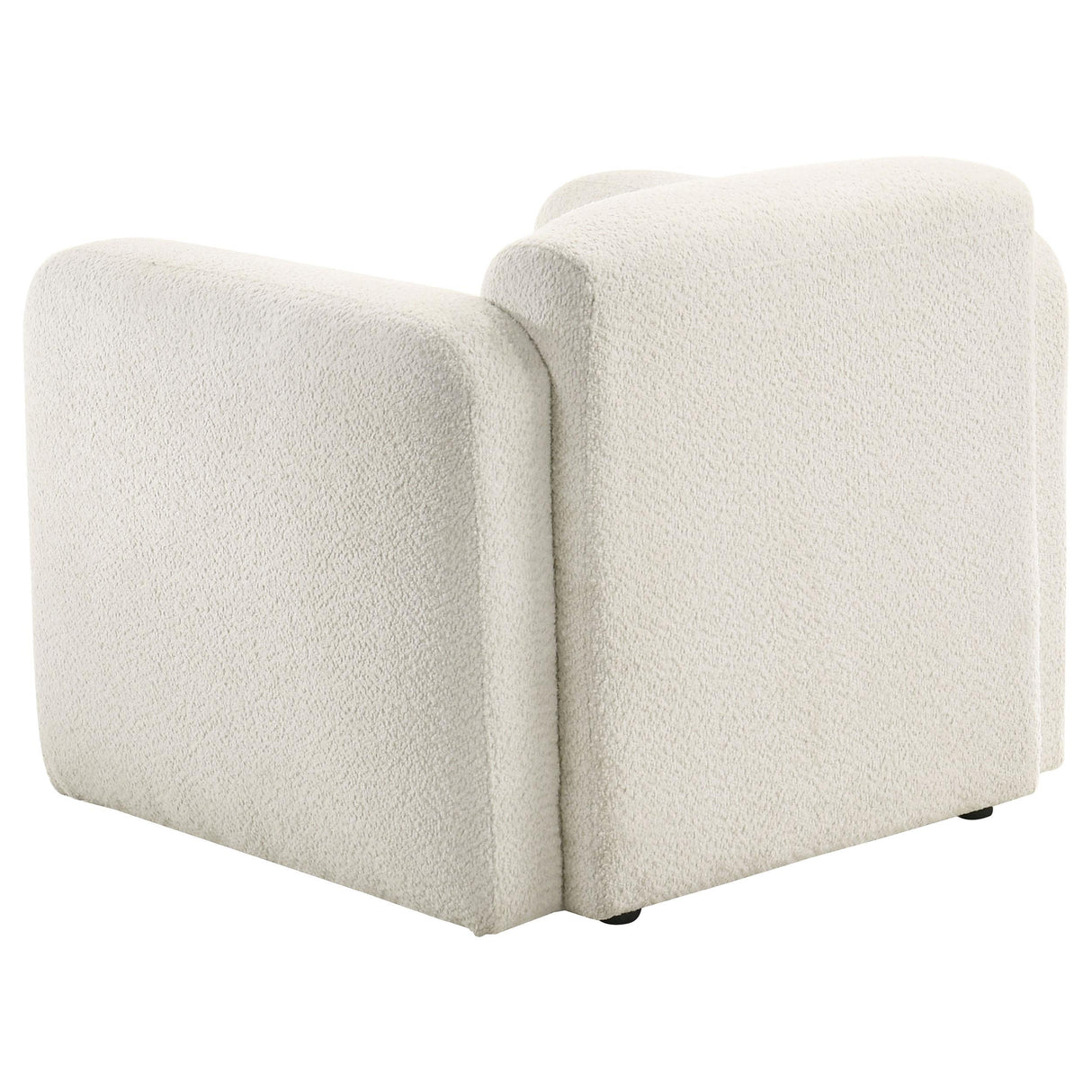  Coaster Furniture Dorset 509813 Fabric Upholstered Round Track Arm Accent Chair - White IMAGE 6