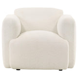  Coaster Furniture Dorset 509813 Fabric Upholstered Round Track Arm Accent Chair - White IMAGE 7