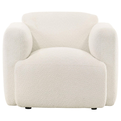  Coaster Furniture Dorset 509813 Fabric Upholstered Round Track Arm Accent Chair - White IMAGE 7