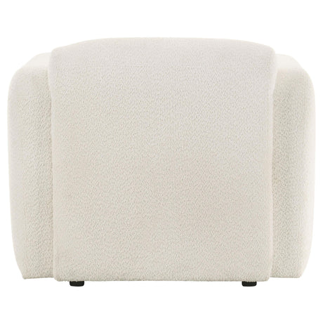  Coaster Furniture Dorset 509813 Fabric Upholstered Round Track Arm Accent Chair - White IMAGE 9