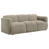  Coaster Furniture Dorset 509814 Fabric Upholstered Round Track Arm Sofa - Brown IMAGE 1