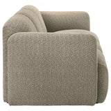 Coaster Furniture Dorset 509814 Fabric Upholstered Round Track Arm Sofa - Brown IMAGE 2