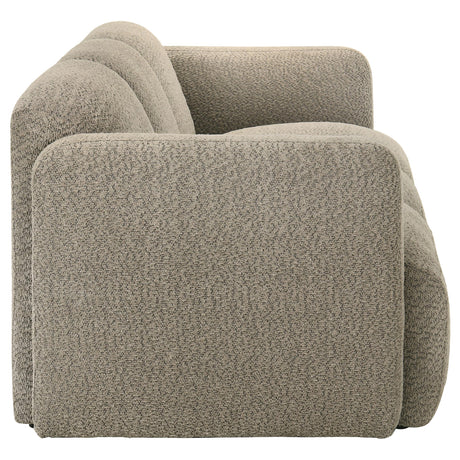  Coaster Furniture Dorset 509814 Fabric Upholstered Round Track Arm Sofa - Brown IMAGE 2