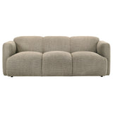  Coaster Furniture Dorset 509814 Fabric Upholstered Round Track Arm Sofa - Brown IMAGE 7
