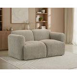  Coaster Furniture Dorset 509815 Fabric Upholstered Round Track Arm Loveseat - Brown IMAGE 4