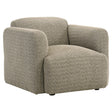  Coaster Furniture Dorset 509816 Fabric Upholstered Round Track Arm Accent Chair - Brown IMAGE 1