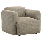  Coaster Furniture Dorset 509816 Fabric Upholstered Round Track Arm Accent Chair - Brown IMAGE 1
