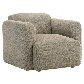  Coaster Furniture Dorset 509816 Fabric Upholstered Round Track Arm Accent Chair - Brown IMAGE 1