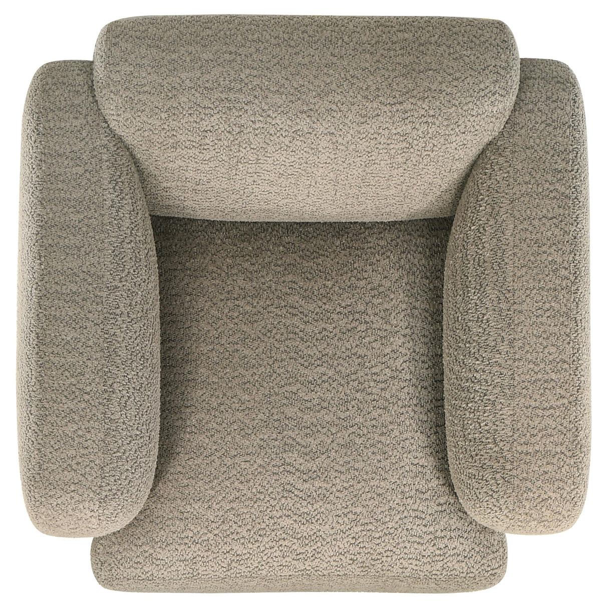  Coaster Furniture Dorset 509816 Fabric Upholstered Round Track Arm Accent Chair - Brown IMAGE 4
