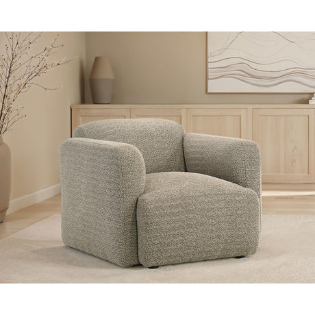  Coaster Furniture Dorset 509816 Fabric Upholstered Round Track Arm Accent Chair - Brown IMAGE 5