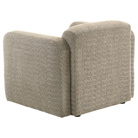  Coaster Furniture Dorset 509816 Fabric Upholstered Round Track Arm Accent Chair - Brown IMAGE 6