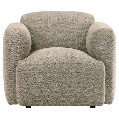  Coaster Furniture Dorset 509816 Fabric Upholstered Round Track Arm Accent Chair - Brown IMAGE 7