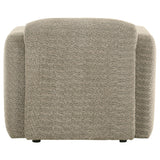  Coaster Furniture Dorset 509816 Fabric Upholstered Round Track Arm Accent Chair - Brown IMAGE 8