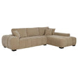  Coaster Furniture Octavia 509961 Upholstered Sectional Chaise Sofa - Camel IMAGE 1