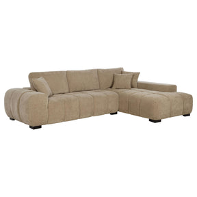  Coaster Furniture Octavia 509961 Upholstered Sectional Chaise Sofa - Camel IMAGE 1