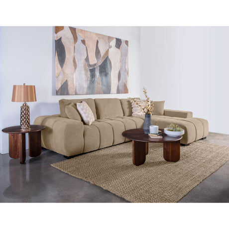  Coaster Furniture Octavia 509961 Upholstered Sectional Chaise Sofa - Camel IMAGE 4