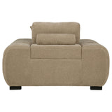  Coaster Furniture Octavia 509963 Upholstered Track Arm Accent Chair - Camel IMAGE 2