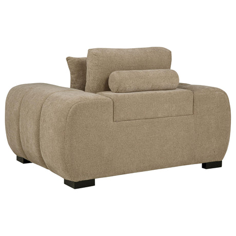  Coaster Furniture Octavia 509963 Upholstered Track Arm Accent Chair - Camel IMAGE 4