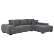  Coaster Furniture Octavia 509965 Upholstered Sectional Chaise Sofa - Charcoal Grey IMAGE 1