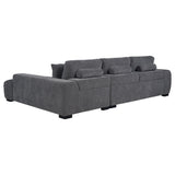  Coaster Furniture Octavia 509965 Upholstered Sectional Chaise Sofa - Charcoal Grey IMAGE 5