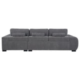  Coaster Furniture Octavia 509965 Upholstered Sectional Chaise Sofa - Charcoal Grey IMAGE 7