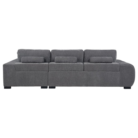  Coaster Furniture Octavia 509965 Upholstered Sectional Chaise Sofa - Charcoal Grey IMAGE 7