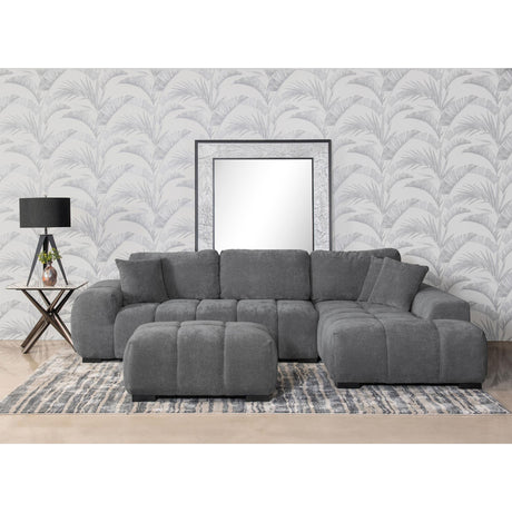  Coaster Furniture Octavia 509965 Upholstered Sectional Chaise Sofa - Charcoal Grey IMAGE 9