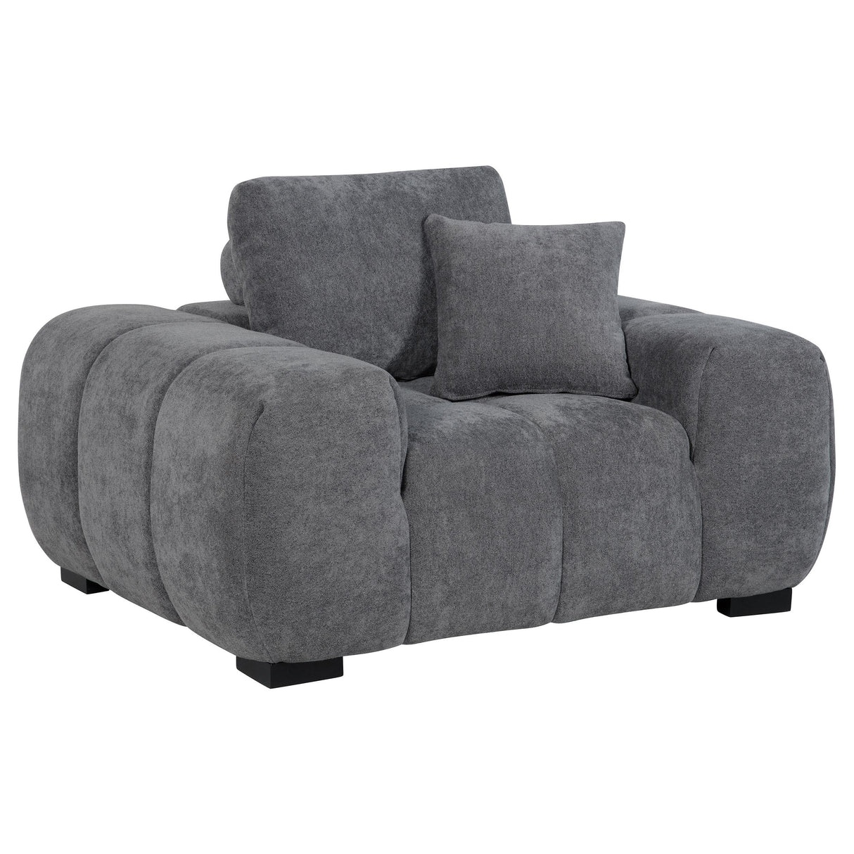  Coaster Furniture Octavia 509967 Upholstered Track Arm Accent Chair - Charcoal Grey IMAGE 1