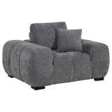  Coaster Furniture Octavia 509967 Upholstered Track Arm Accent Chair - Charcoal Grey IMAGE 1