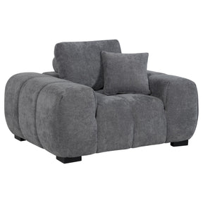  Coaster Furniture Octavia 509967 Upholstered Track Arm Accent Chair - Charcoal Grey IMAGE 1