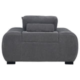 Coaster Furniture Octavia 509967 Upholstered Track Arm Accent Chair - Charcoal Grey IMAGE 5