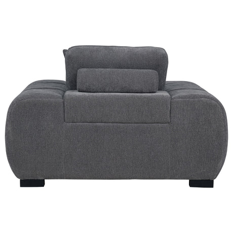  Coaster Furniture Octavia 509967 Upholstered Track Arm Accent Chair - Charcoal Grey IMAGE 5