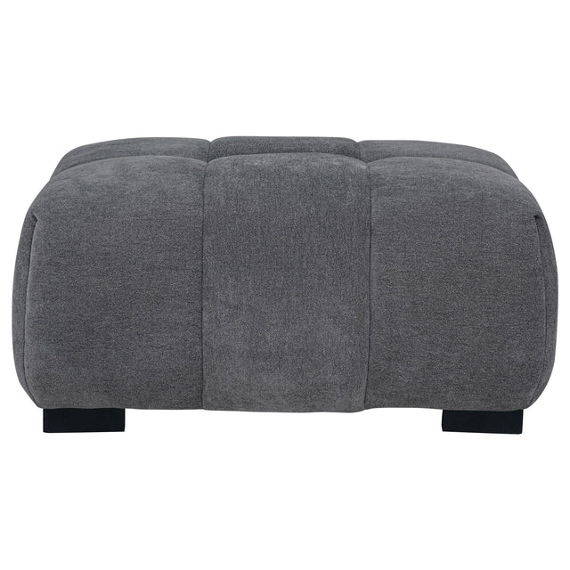  Coaster Furniture Octavia 509968 Upholstered Rectangular Ottoman - Charcoal Grey IMAGE 1