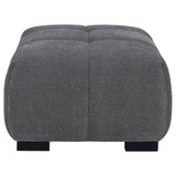  Coaster Furniture Octavia 509968 Upholstered Rectangular Ottoman - Charcoal Grey IMAGE 2