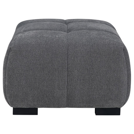  Coaster Furniture Octavia 509968 Upholstered Rectangular Ottoman - Charcoal Grey IMAGE 2