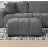  Coaster Furniture Octavia 509968 Upholstered Rectangular Ottoman - Charcoal Grey IMAGE 6