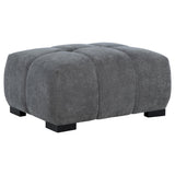  Coaster Furniture Octavia 509968 Upholstered Rectangular Ottoman - Charcoal Grey IMAGE 7