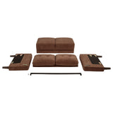 Coaster Furniture Bowen II 509971 Fabric Upholstered Track Arm Sofa - Rust IMAGE 10