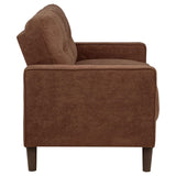  Coaster Furniture Bowen II 509972 Fabric Upholstered Track Arm Loveseat - Rust IMAGE 10