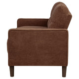  Coaster Furniture Bowen II 509972 Fabric Upholstered Track Arm Loveseat - Rust IMAGE 2
