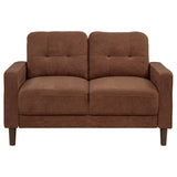  Coaster Furniture Bowen II 509972 Fabric Upholstered Track Arm Loveseat - Rust IMAGE 4