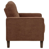  Coaster Furniture Bowen II 509973 Fabric Upholstered Track Arm Accent Chair - Rust IMAGE 7