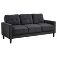  Coaster Furniture Bowen II 509981 Fabric Upholstered Track Arm Sofa - Steel Grey IMAGE 1