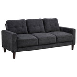  Coaster Furniture Bowen II 509981 Fabric Upholstered Track Arm Sofa - Steel Grey IMAGE 1