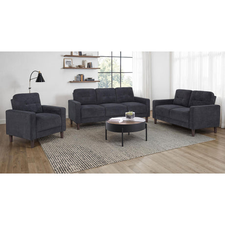  Coaster Furniture Bowen II 509981 Fabric Upholstered Track Arm Sofa - Steel Grey IMAGE 10